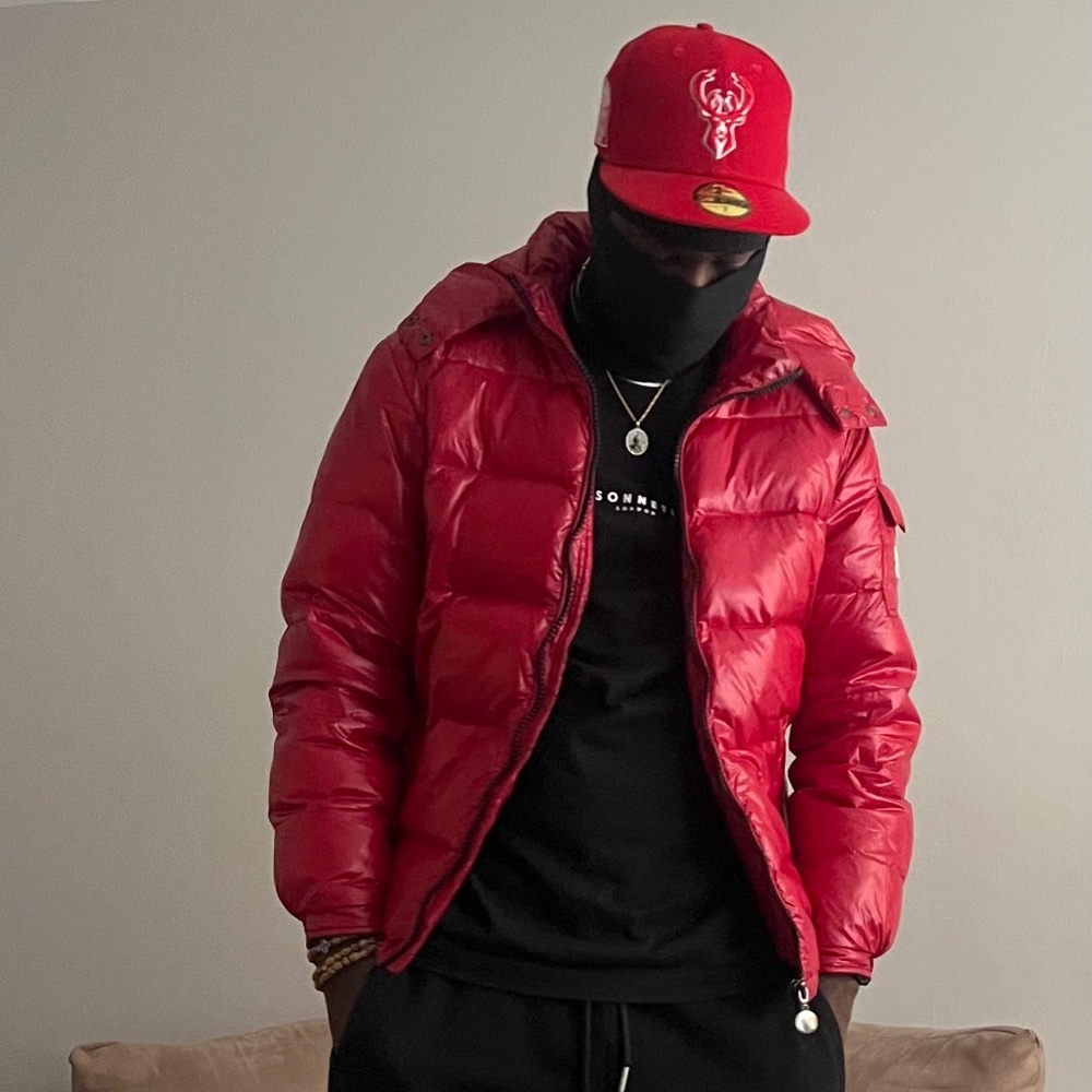Red Moncler Maya Jacket